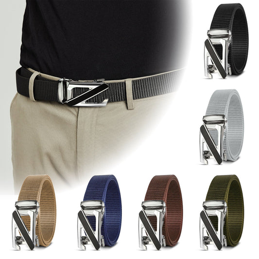Nylon Belt with Z Automatic Buckle – 6 Colours, 120 cm, Unisex