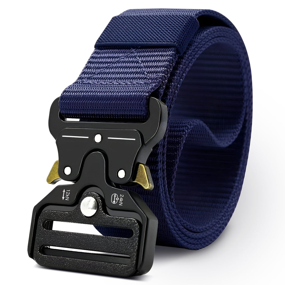 Tactical Nylon Belt with Quick-Release Buckle – Army Green, Grey or Navy, 125 cm - Navy Blue
