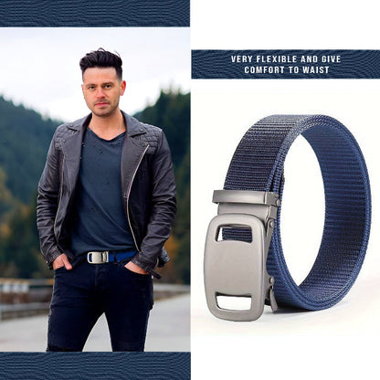 Nylon Belt with Automatic Slide Buckle – 6 Colours, 120 cm, Unisex - photo 3
