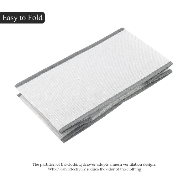 Foldable Wardrobe Drawer Organiser – 6 Compartments, White, 44 x 25 x 17 cm - photo 7