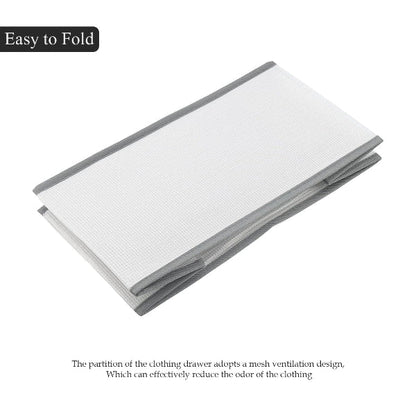 Foldable Wardrobe Drawer Organiser – 6 Compartments, White, 44 x 25 x 17 cm - photo 7