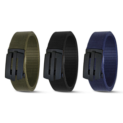 Nylon Webbing Belt with Plastic Slide Buckle – Army Green, Black or Navy, 120 cm - photo 7