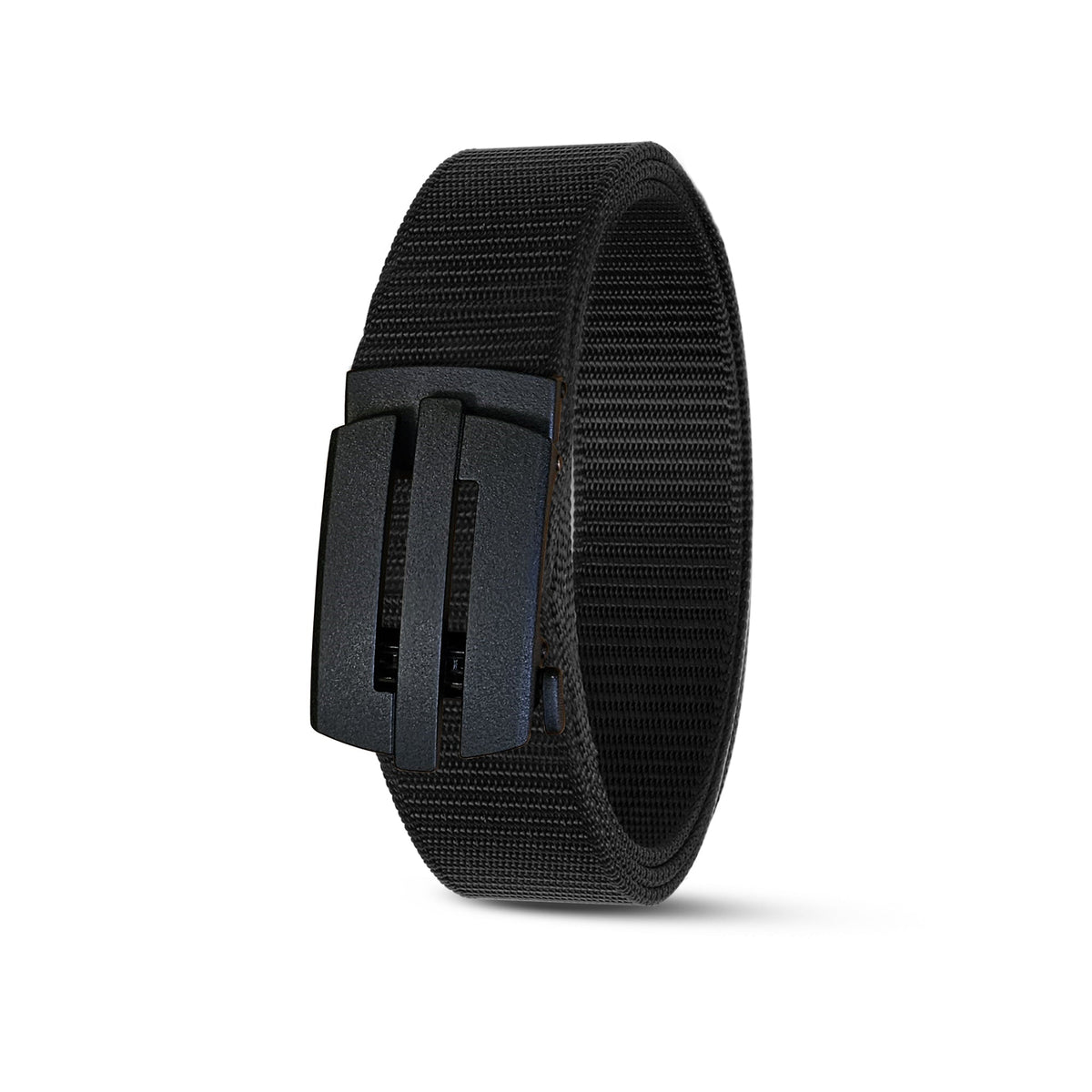 Nylon Webbing Belt with Plastic Slide Buckle – Army Green, Black or Navy, 120 cm - Black, Single
