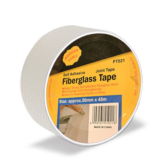 Self-Adhesive Fibreglass Mesh Tape – 50 mm x 45 m, Drywall & Crack Repair - 1 Roll