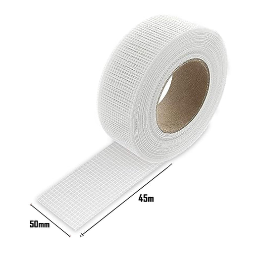 Self-Adhesive Fibreglass Mesh Tape – 50 mm x 45 m, Drywall & Crack Repair - photo 2