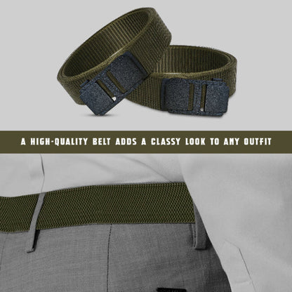 Nylon Waist Belt with Plastic Buckle – Army Green, Black or Navy, 120 cm - photo 2