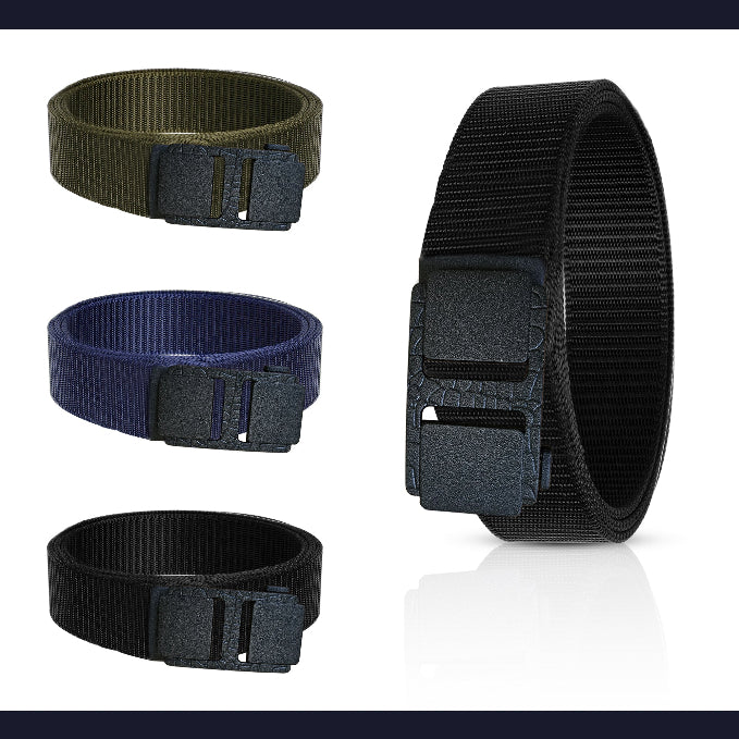Nylon Waist Belt with Plastic Buckle – Army Green, Black or Navy, 120 cm - photo 4