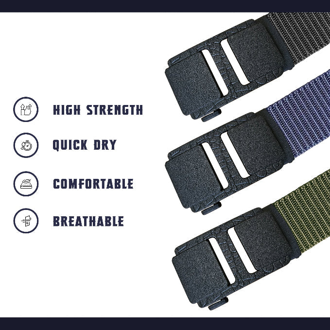 Nylon Waist Belt with Plastic Buckle – Army Green, Black or Navy, 120 cm - photo 8
