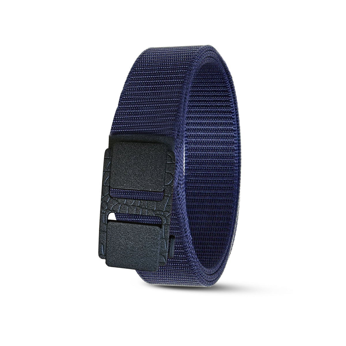 Nylon Waist Belt with Plastic Buckle – Army Green, Black or Navy, 120 cm - Navy Blue, Single