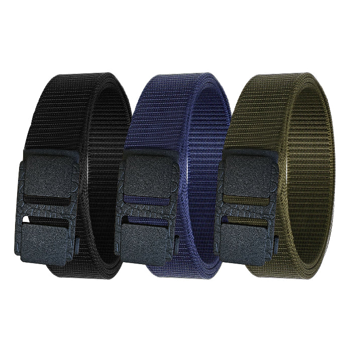 Nylon Waist Belt with Plastic Buckle – Army Green, Black or Navy, 120 cm