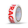 Fragile Printed Packing Tape – 48 mm x 50 m, Red on White, Single Roll - 1 Roll