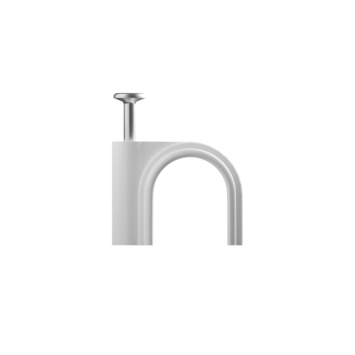 Round Cable Clips with Steel Nails, 7 mm – Pack of 100, White - photo 8