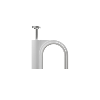 Round Cable Clips with Steel Nails, 7 mm – Pack of 100, White - photo 8