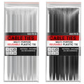 Releasable Nylon Cable Ties, Pack of 100 – Black or White, 200 to 300 mm