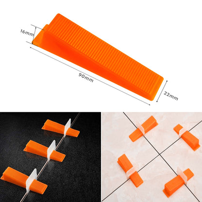 Tile Levelling Wedges, Pack of 100 – Reusable Plastic, Orange, Red or Yellow - photo 3
