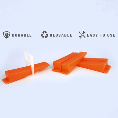 Tile Levelling Wedges, Pack of 100 – Reusable Plastic, Orange, Red or Yellow - photo 4