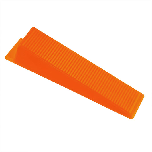 Tile Levelling Wedges, Pack of 100 – Reusable Plastic, Orange, Red or Yellow - Orange