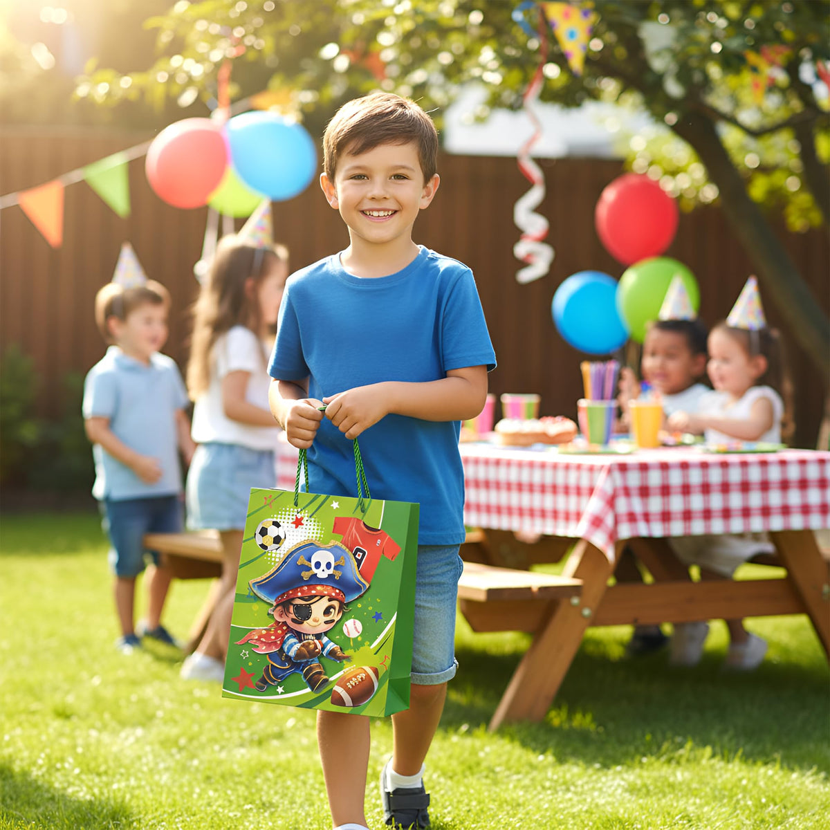 Cartoon Hero Gift Bags with Handles – Pack of 12, 4 Designs, 26 x 32 cm - photo 5
