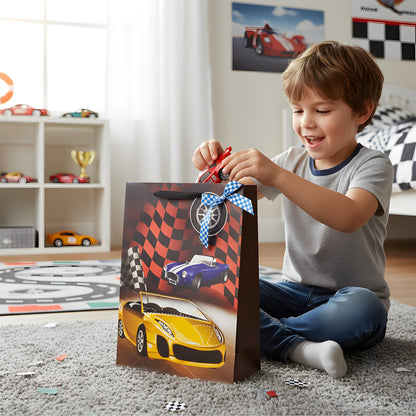 Vehicle Theme Gift Bags with Handles – Pack of 12, 4 Designs, 26 x 32 cm - photo 2