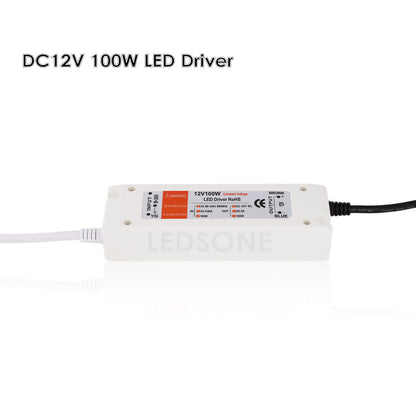 12V Compact LED Driver Constant Voltage – 18W to 100W - 100W, Single