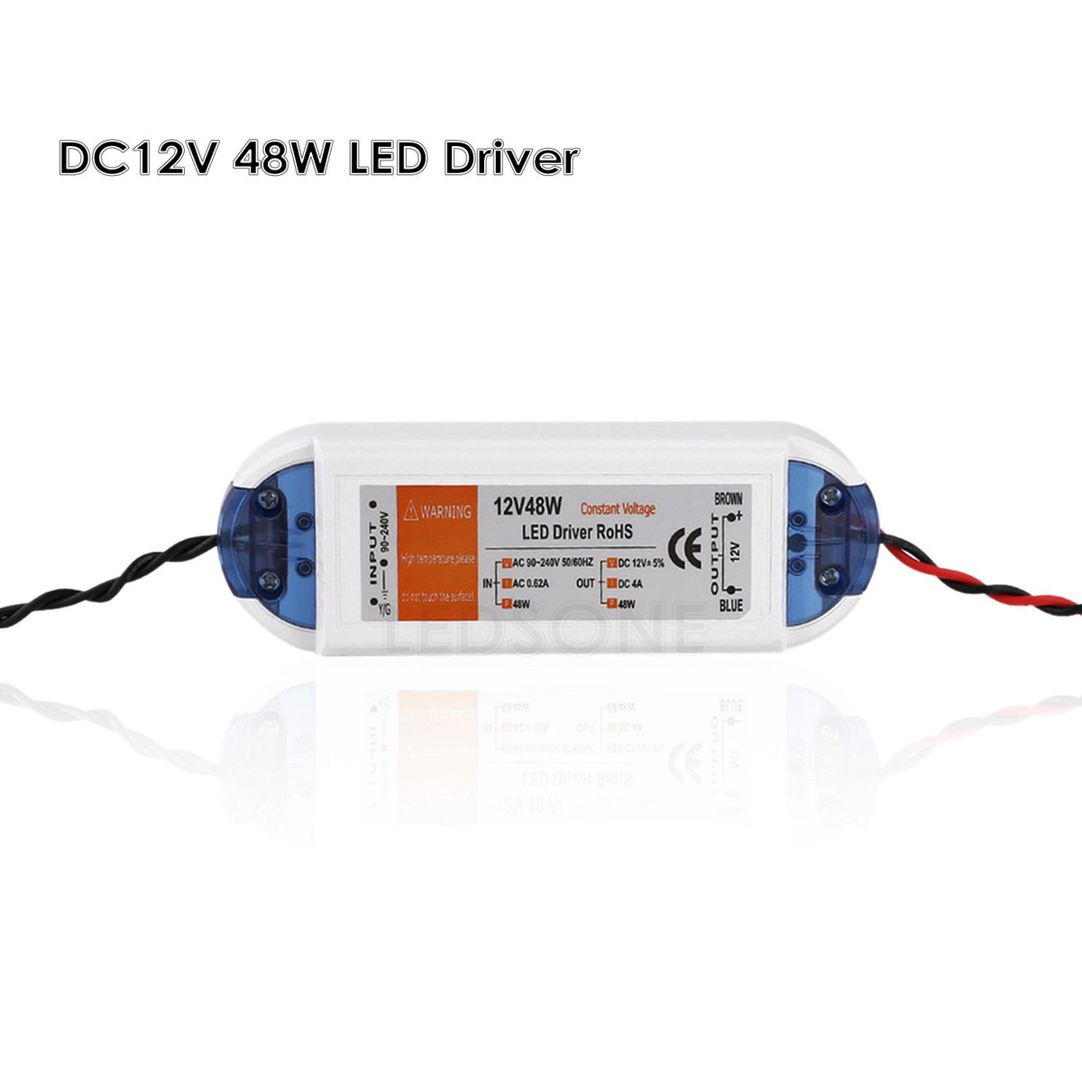 12V Compact LED Driver Constant Voltage – 18W to 100W - 48W, Single