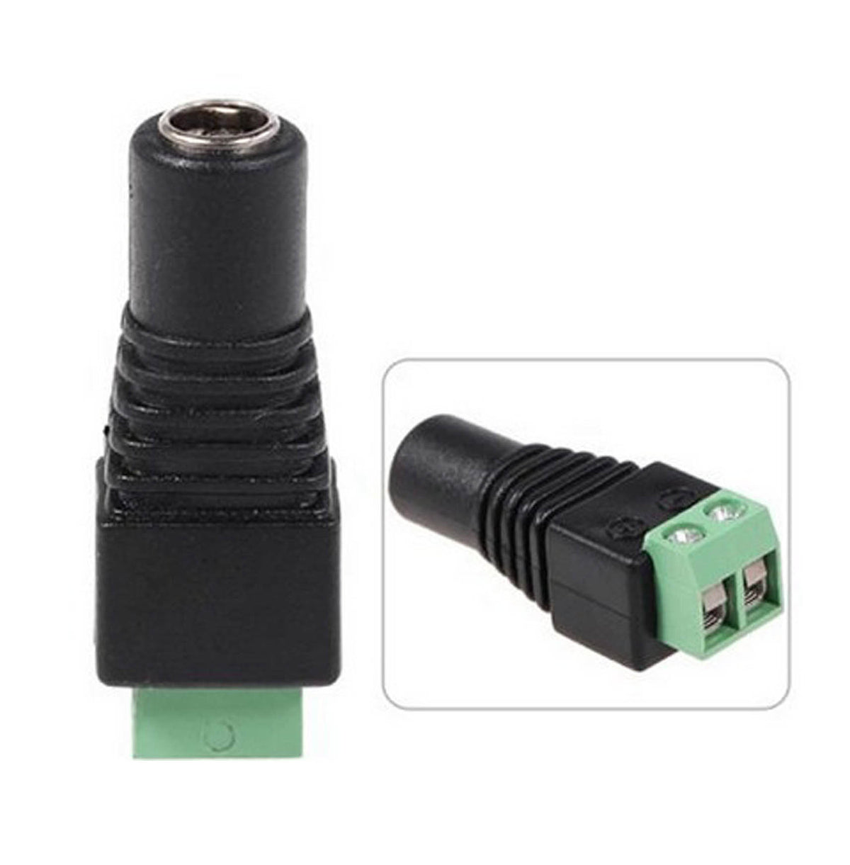 12V DC Female Jack Connectors 2.1 x 5.5mm – Pack of 4 or 5 - Female 2.1 x 5.5 mm, Pack of 4