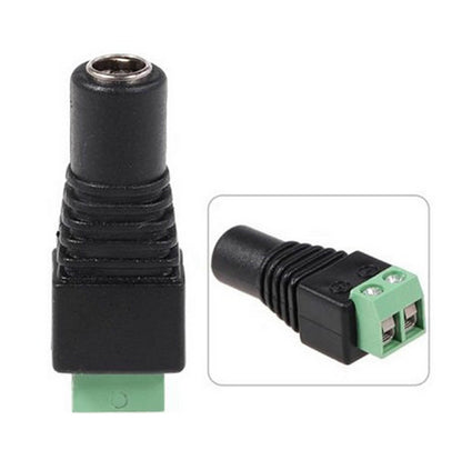 12V DC Female Jack Connectors 2.1 x 5.5mm – Pack of 4 or 5 - Female 2.1 x 5.5 mm, Pack of 4