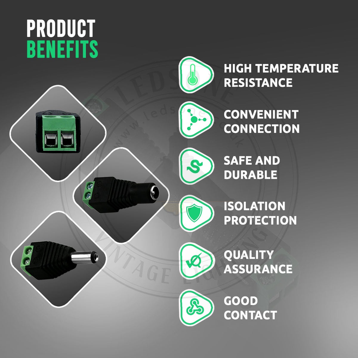 12V DC Power Jack Connectors – Male & Female - photo 3