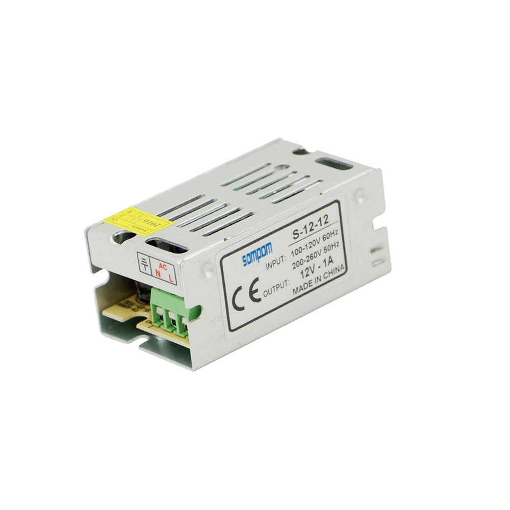 12V IP20 Enclosed Switching Power Supply – 12W to 600W - 12W, Single
