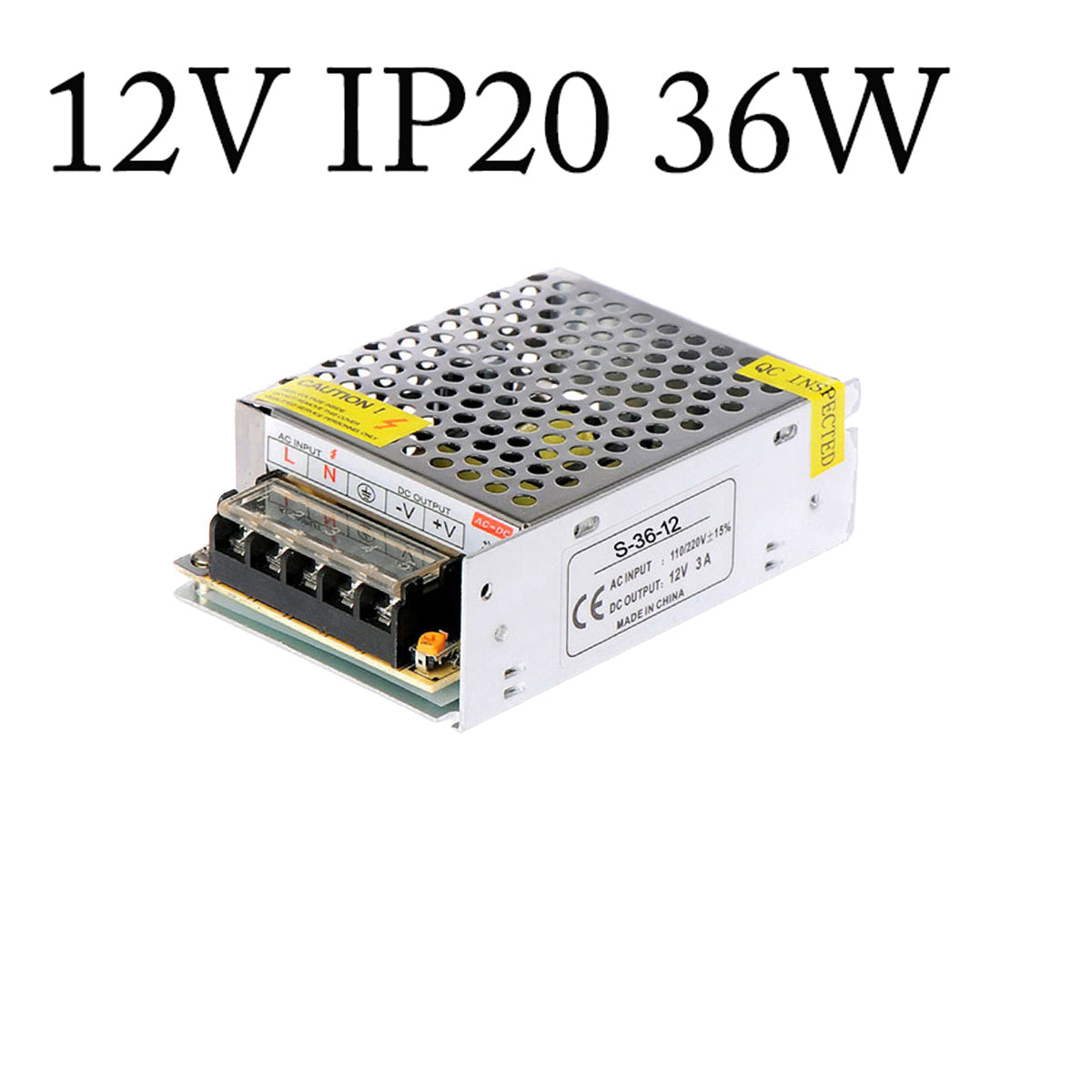 12V IP20 Enclosed Switching Power Supply – 12W to 600W - photo 24