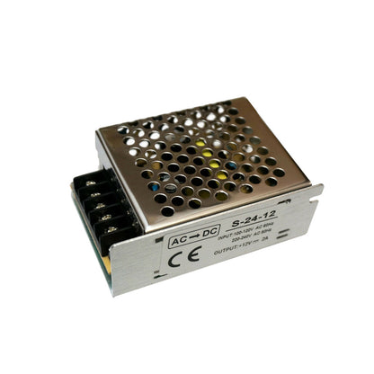 12V IP20 Enclosed Switching Power Supply – 12W to 600W - 24W, Single