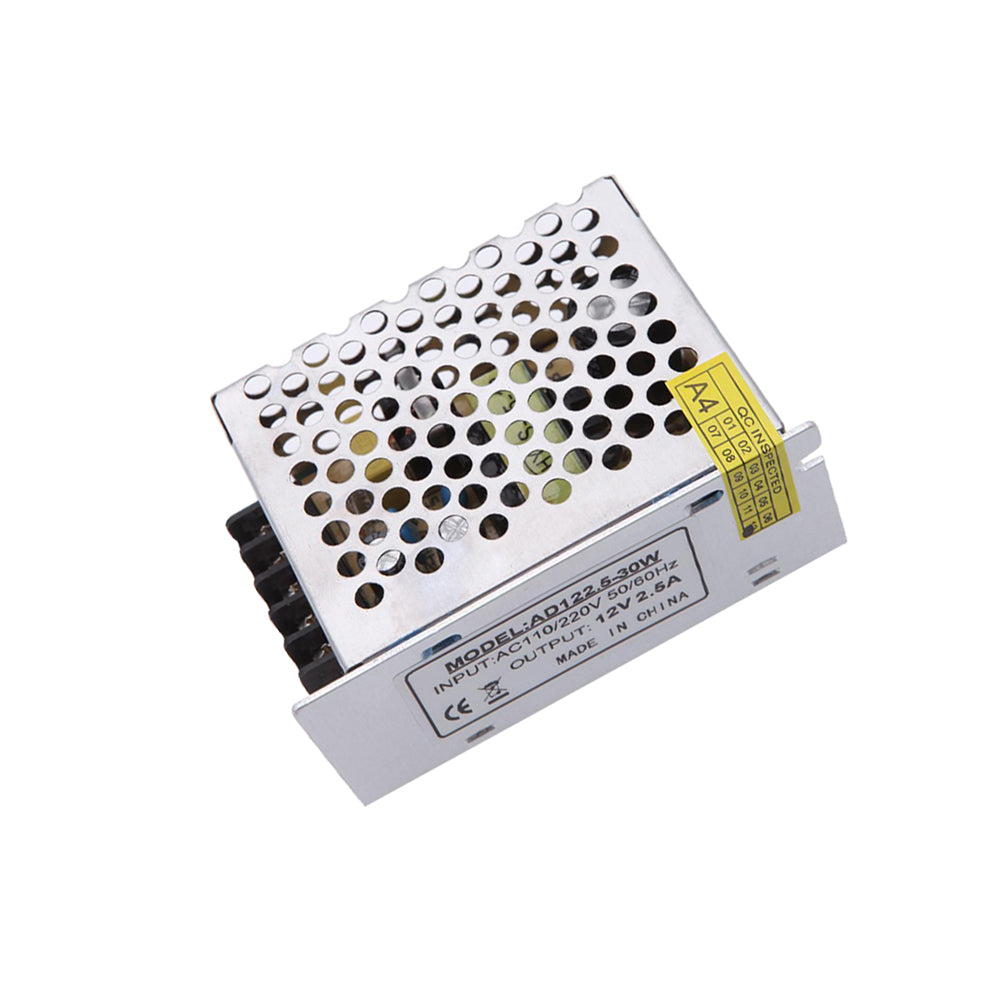 12V IP20 Enclosed Switching Power Supply – 12W to 600W - 30W, Single