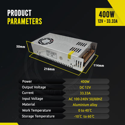 12V IP20 Enclosed Switching Power Supply – 12W to 600W - photo 8