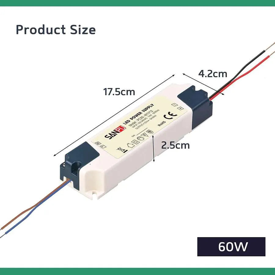12V IP44 LED Driver Constant Voltage – 7W to 60W - photo 10