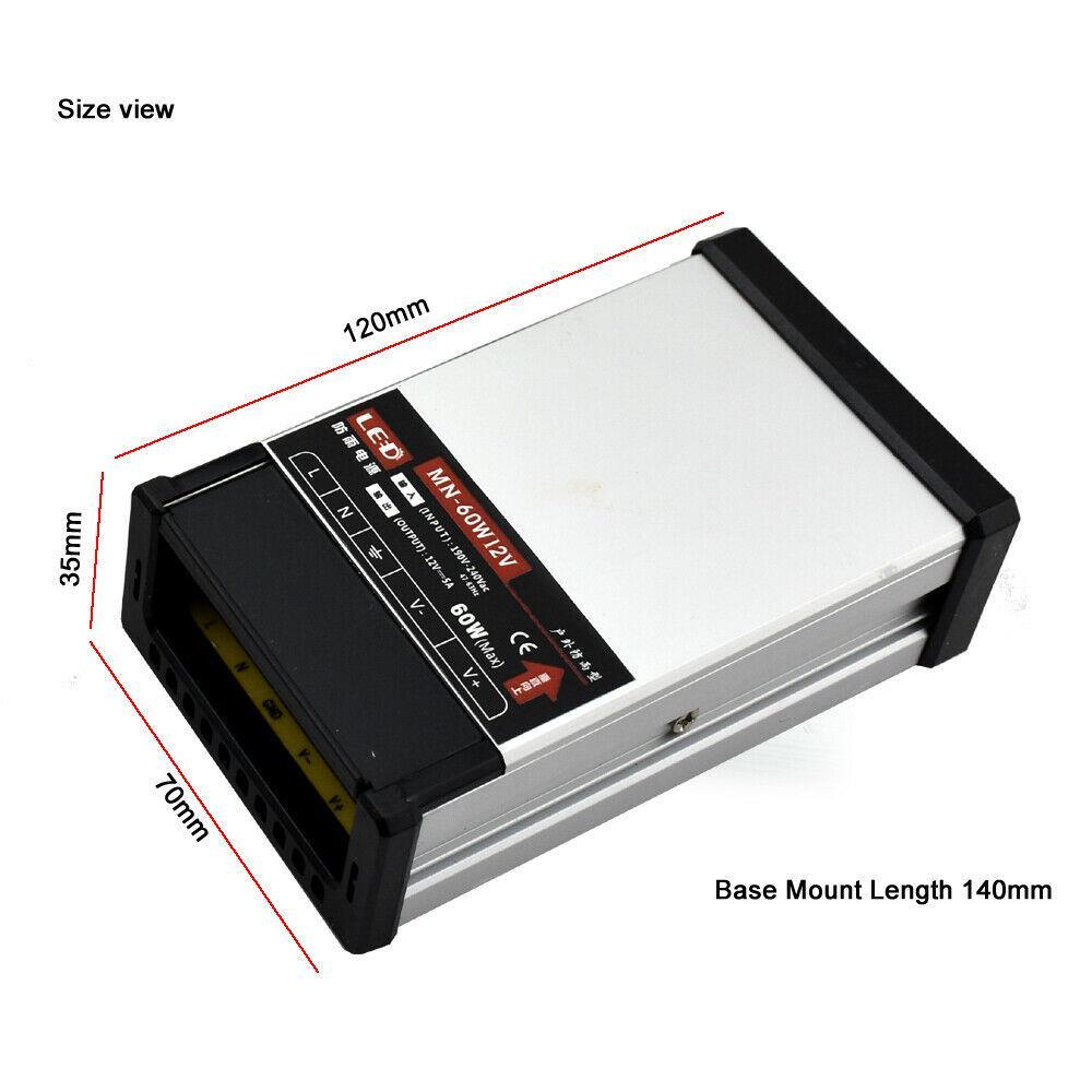 12V IP45 Rainproof LED Power Supply – 60W to 400W - photo 13