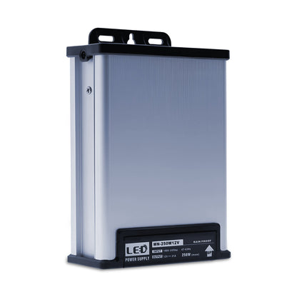 12V IP45 Rainproof LED Power Supply – 60W to 400W - 250W, Single