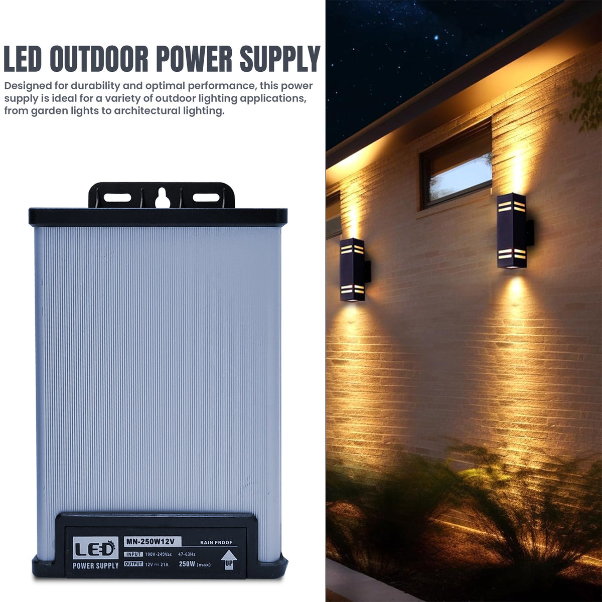 12V IP45 Rainproof LED Power Supply – 60W to 400W - photo 21
