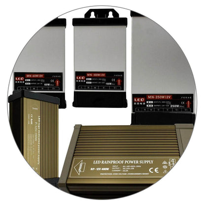 12V IP45 Rainproof LED Power Supply – 60W to 400W - photo 4