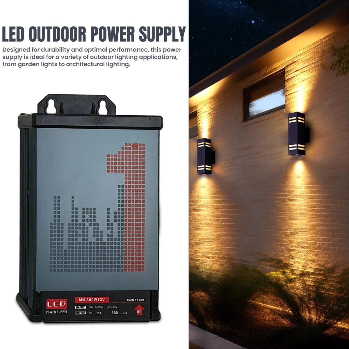 12V IP45 Rainproof LED Power Supply – 60W to 400W - photo 26