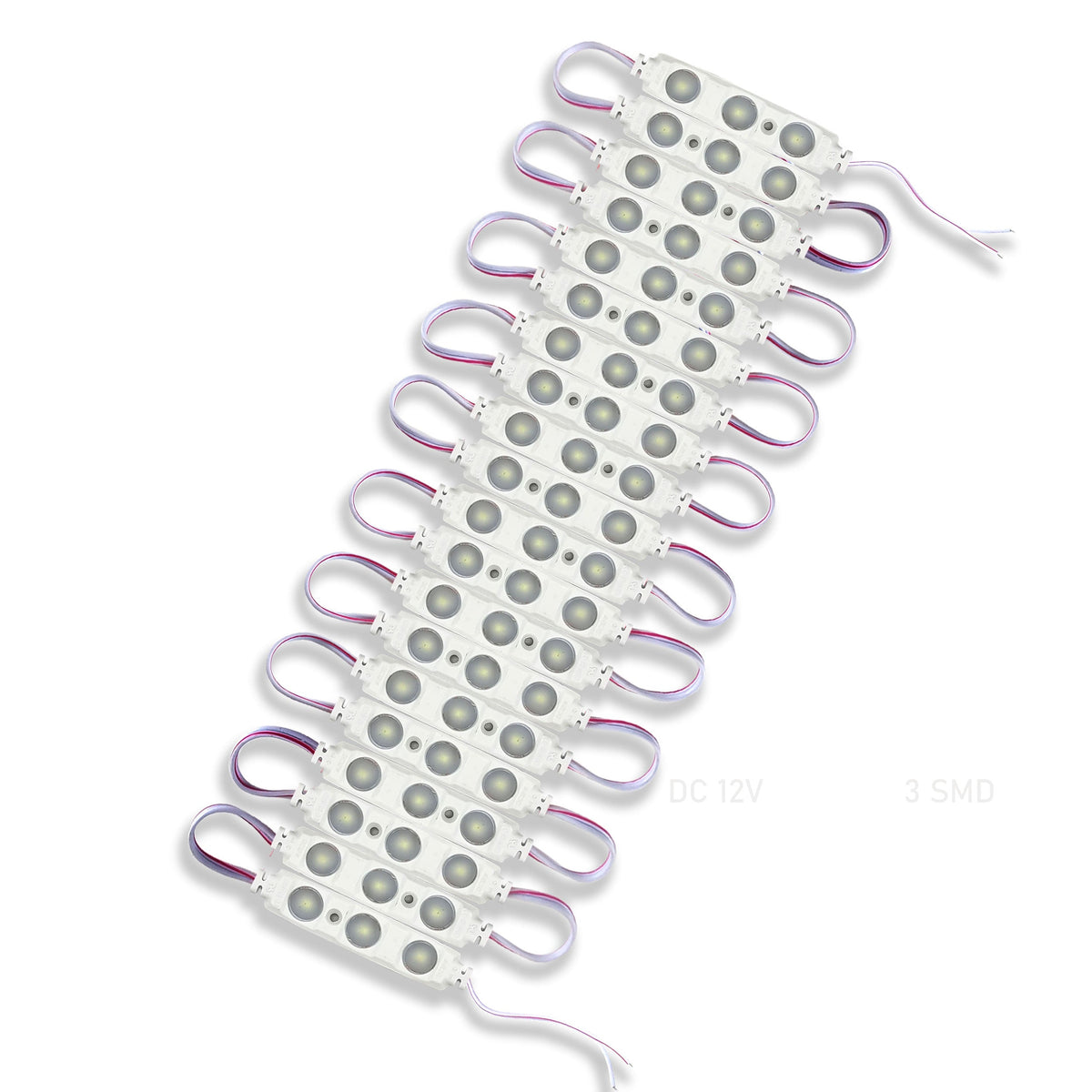 12V IP67 LED Injection Modules – Cool White, Warm White, Green, Blue & RGB - Pack of 10, Cool White