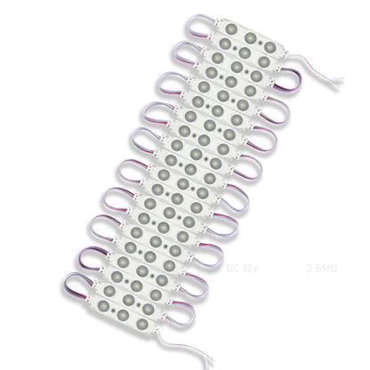 12V IP67 LED Injection Modules – Cool White, Warm White, Green, Blue & RGB - Pack of 10, Cool White
