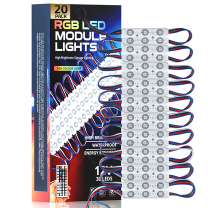 12V IP67 LED Injection Modules – Cool White, Warm White, Green, Blue & RGB - Pack of 20, RGB