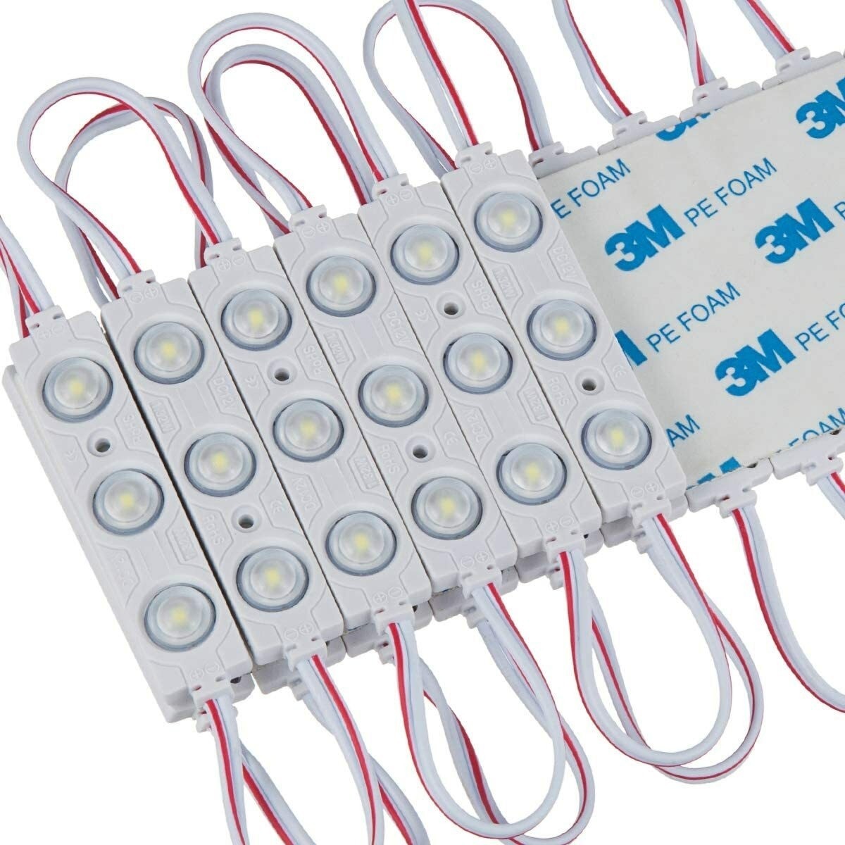 12V IP67 LED Injection Modules – Cool White, Warm White, Green, Blue & RGB - Pack of 50, Warm White
