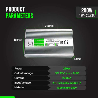 12V IP67 Waterproof LED Driver – 10W to 350W - photo 10