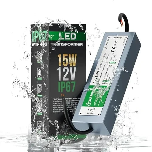 12V IP67 Waterproof LED Driver – 10W to 350W - Single, 15W
