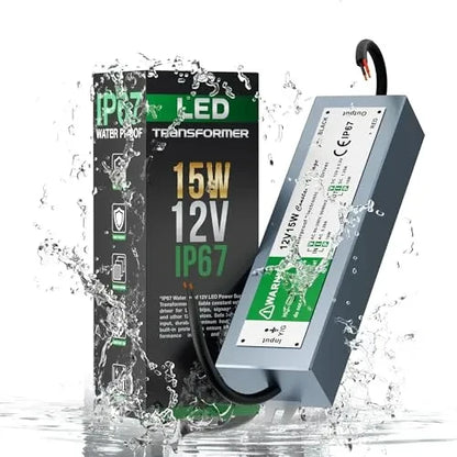12V IP67 Waterproof LED Driver – 10W to 350W - Single, 15W