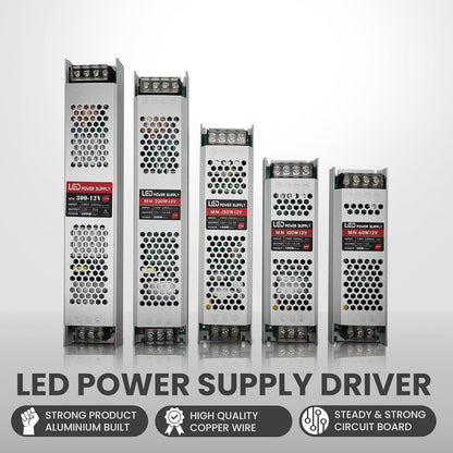 12V Slim Aluminium LED Driver IP20 – 60W to 300W - photo 15