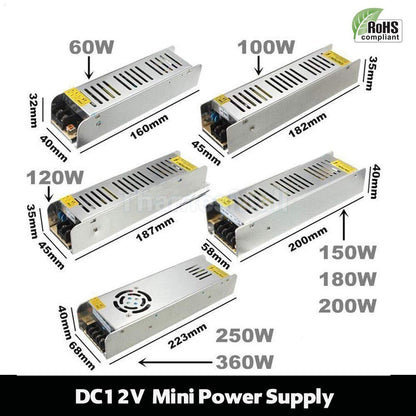12V Slim IP20 LED Driver – 15W to 360W - photo 12