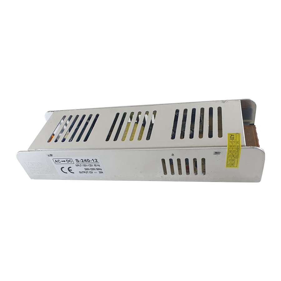 12V Slim IP20 LED Driver – 15W to 360W - 240W, Single
