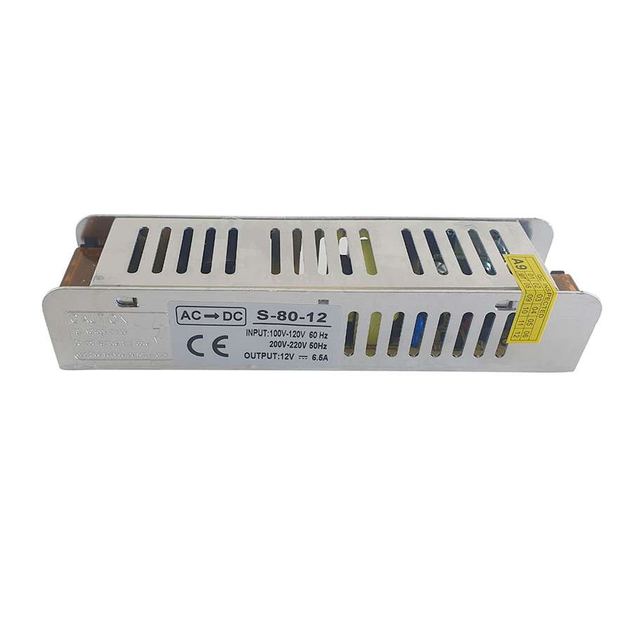 12V Slim IP20 LED Driver – 15W to 360W - 80W, Single